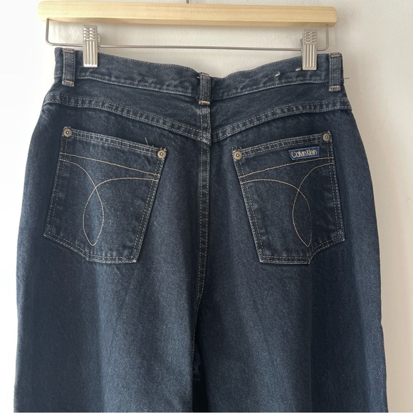 Vintage Calvin Klein jeans 90's black 28 tapered mom high rise y2k denim casual - Picture 4 of 9